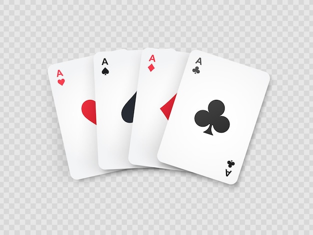 Vecteur les combinaisons de cartes tous les types de cartes de poker vector eps10