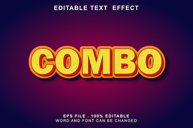 Combo modifiable d'effet de texte