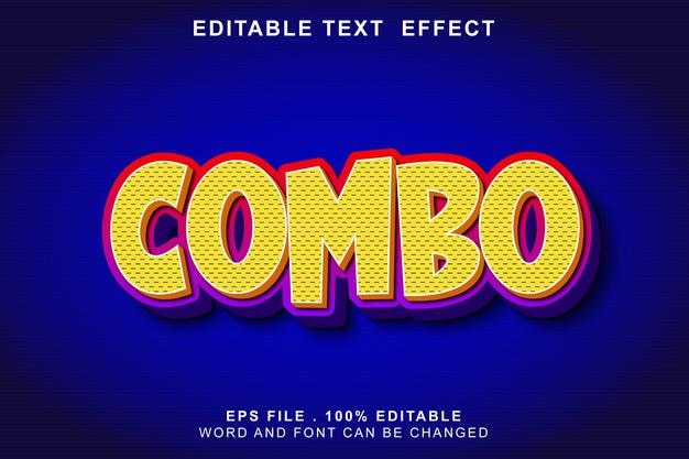 Combo modifiable d'effet de texte