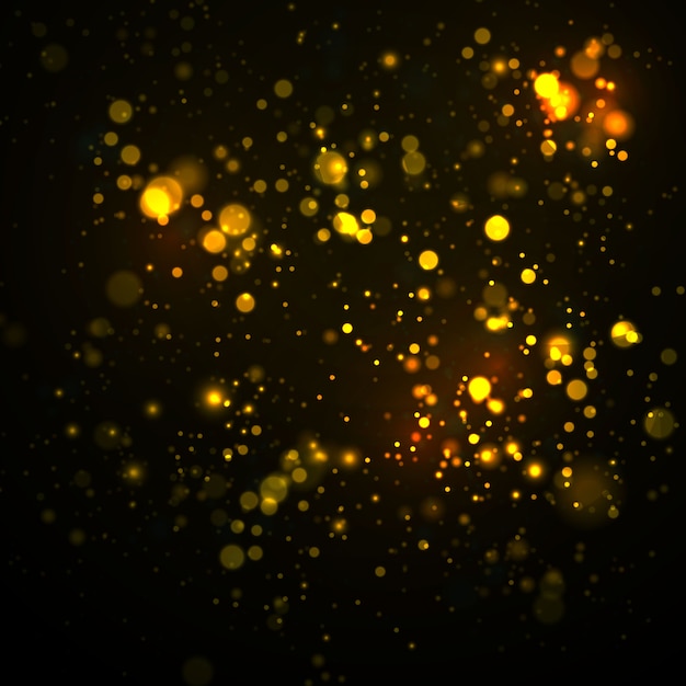 Comète d'étoile magique dorée étincelante. Flash de Noël.