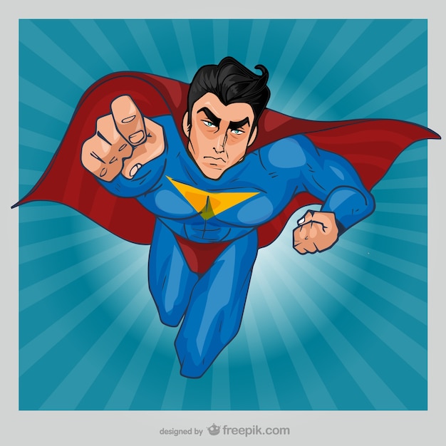 Comic super-héros volant