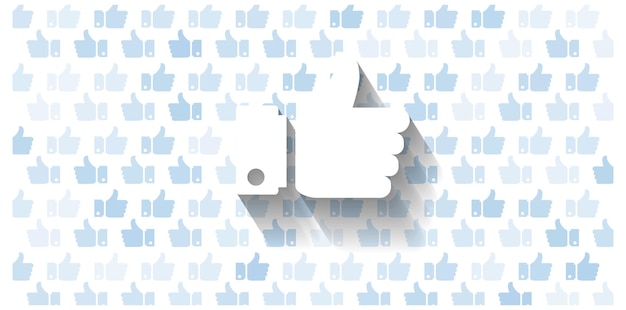 Comme et coeur icônes vecteur de fond. Réseaux sociaux pouce bleu comme et boutons web coeur rouge sur fond blanc pour modèle vidéo modèle de conception de chat vidéo en direct