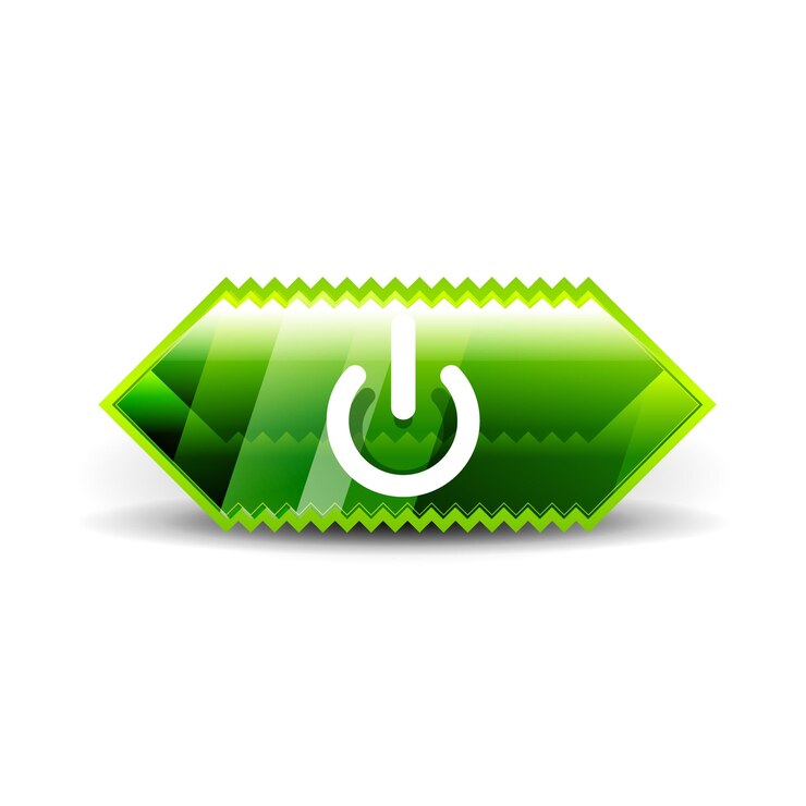 Vecteur commencez la conception de l'icône du bouton d'alimentation ui sur le symbole de l'application éteinte