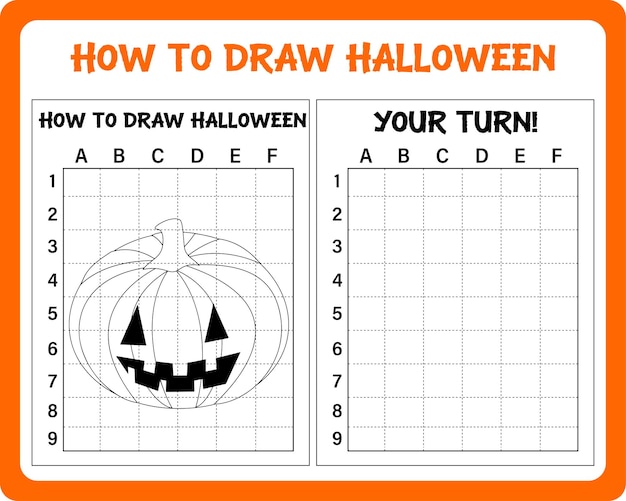 Vecteur comment dessiner halloween pour les enfants