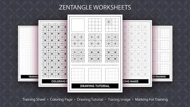 Vecteur comment dessiner un zentangle étape par étape tutoriel de dessin