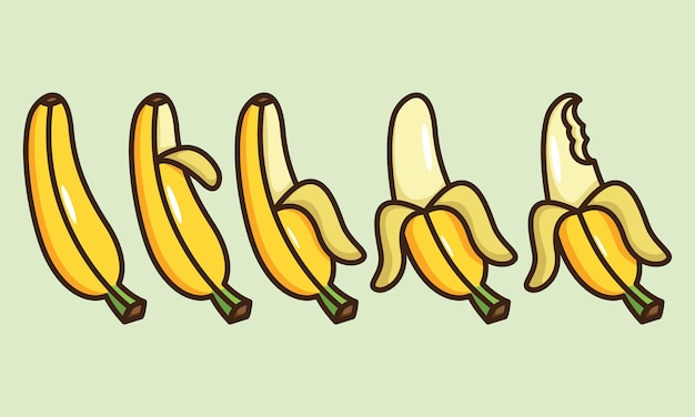 Comment éplucher Une Conception D'illustration Vectorielle De Banane