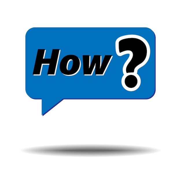 Comment question Question mot comment Demander comment Texting concept Vector