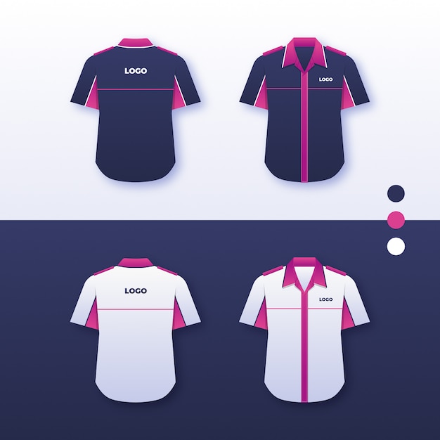 Vecteur compagnie uniforme shirt design