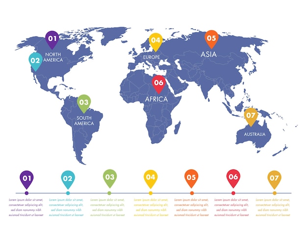Comparez le modèle d'infographie, le décor de graphique géométrique élégant et la carte