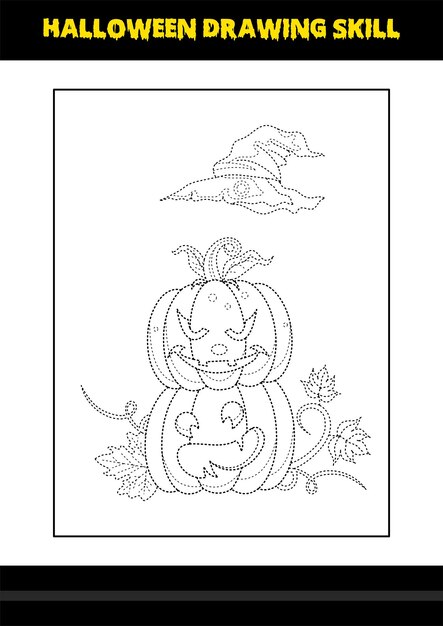 Compétence De Dessin D'halloween Pour Les Enfants Coloriage De Compétence De Dessin D'halloween Pour Les Enfants