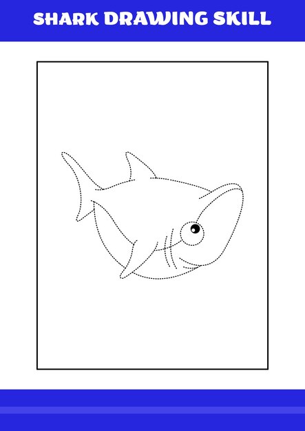 Compétence De Dessin De Requin Pour Les Enfants Livre De Compétences De Dessin De Requin Pour La Détente Et La Méditation