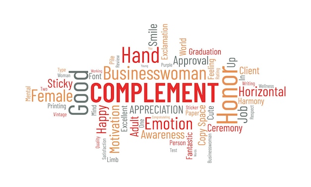 Compliment world cloud background Sensibilisation aux relations Concept de conception d'illustration vectorielle