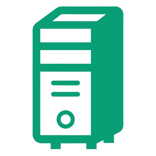Composants matériels informatiques Pièces et dispositifs présentant un boîtier d'ordinateur Style vectoriel Illustra