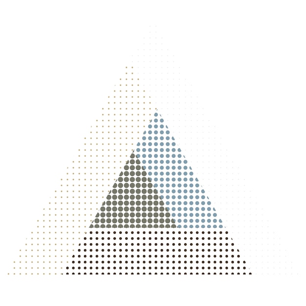 Composition abstraite. Points en perspective. Texture de points de demi-teintes. Conception vectorielle contemporaine