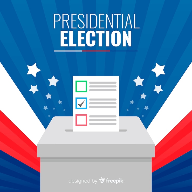 Vecteur composition de l&#39;élection présidentielle avec design plat