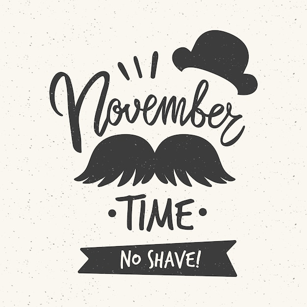 Composition de fond Movember avec lettrage
