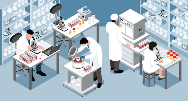 Vecteur composition horizontale diagnostique de laboratoire