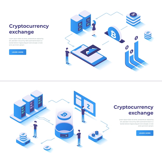 Composition Isométrique D'échange De Crypto-monnaie.