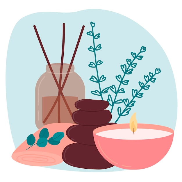 La composition pour le spa et le salon de bien-être