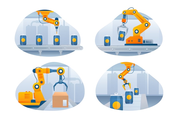 Compositions Industrielles Intelligentes En Design Plat