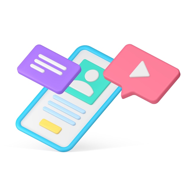 Compte d'utilisateur de l'application multimédia smartphone service multimédia mondial icône 3d isométrique vecteur