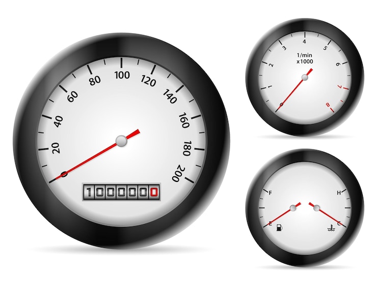 Vecteur compteur de vitesse