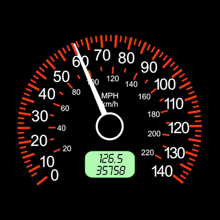 Vecteur compteurs de vitesse de voiture pour la conception de course