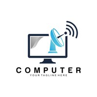 Vecteur computer logo vector design template