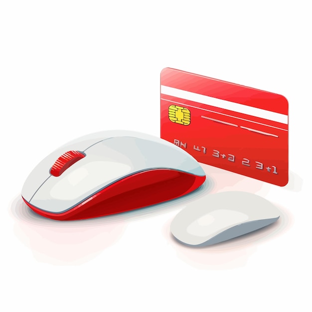 Computer_Mouse_et_red_card_bank_it_Vecteur