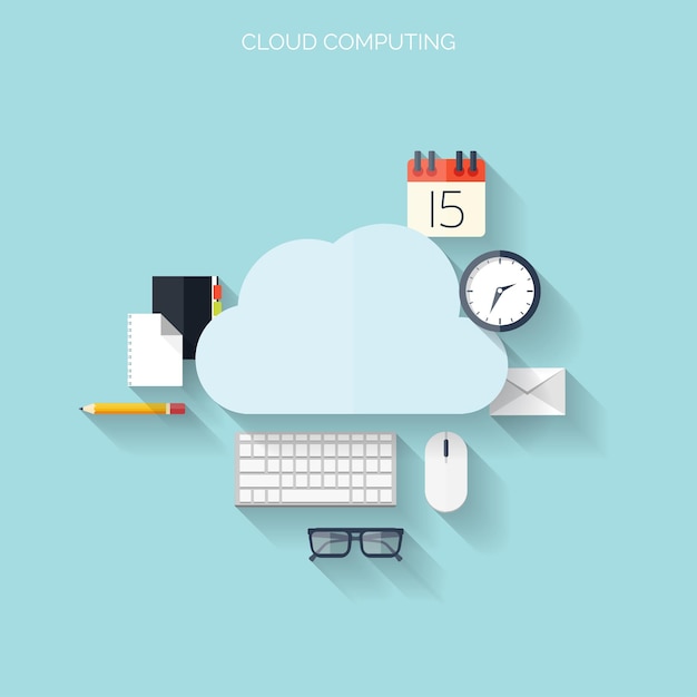 Computing en nuage plat: technologie de réseau de stockage de données de fond, contenu multimédia et sites Web