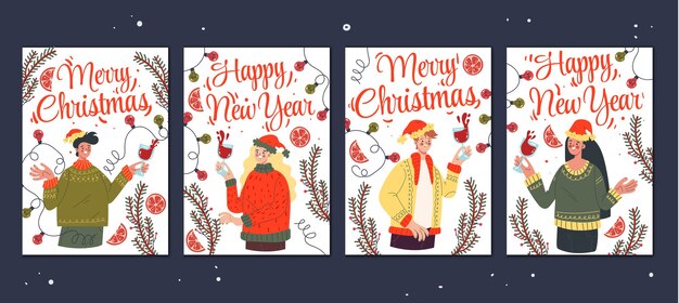 Concept abstrait de modèle de décoration de cartes de voeux de vacances de Noël Noël