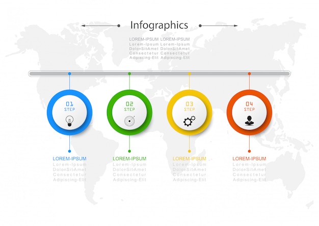 Concept D'affaires Infographie Conception Vecteur