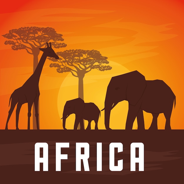 Concept de l&#39;Afrique avec le design d&#39;icône