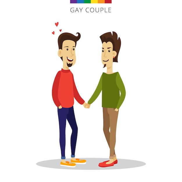 Concept D'amour Vector Couple Gay