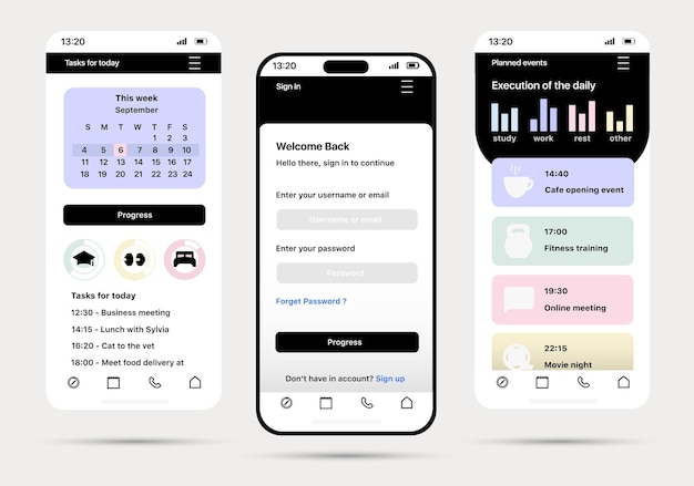 Concept d'application de tâches en conception plate Une application pratique et efficace pour la planification de la journée