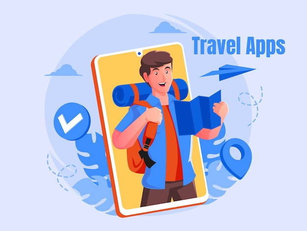 Concept D'application De Voyage De Vacances