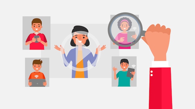 Concept D'apprentissage à Distance.education En Ligne, Apprentissage à Domicile, Avec Le Contenu De La Situation épidémique Du Style Virus.characters, Illustration.