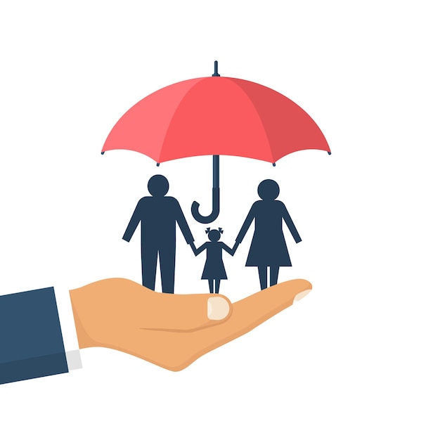 Concept d'assurance de protection de la famille