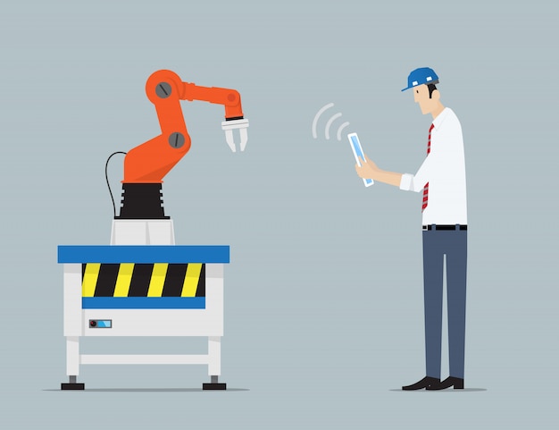 Concept d'automatisation d'usine.