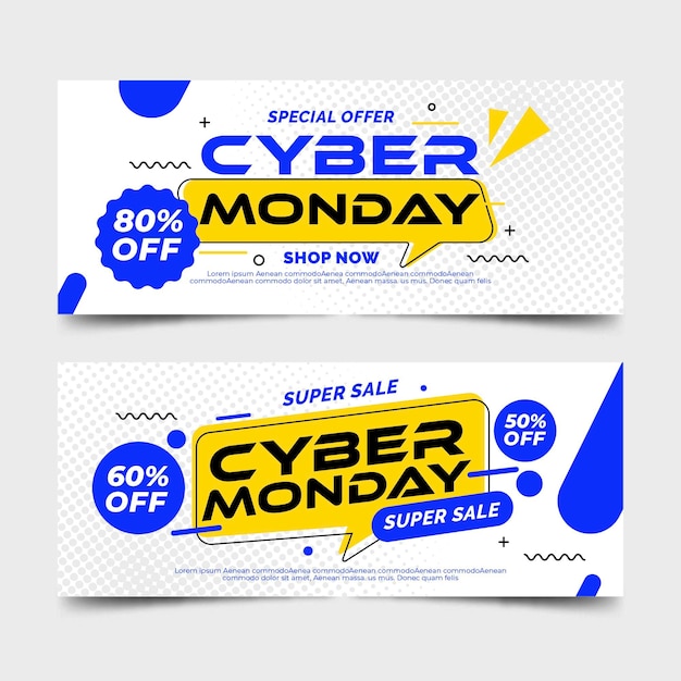 Concept De Bannière Cyber Monday