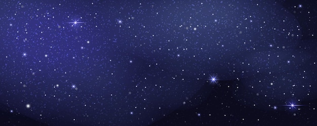 Concept de bannière Web Galaxie de couleur magique Fond d'espace horizontal avec poussière d'étoile de nébuleuse réaliste