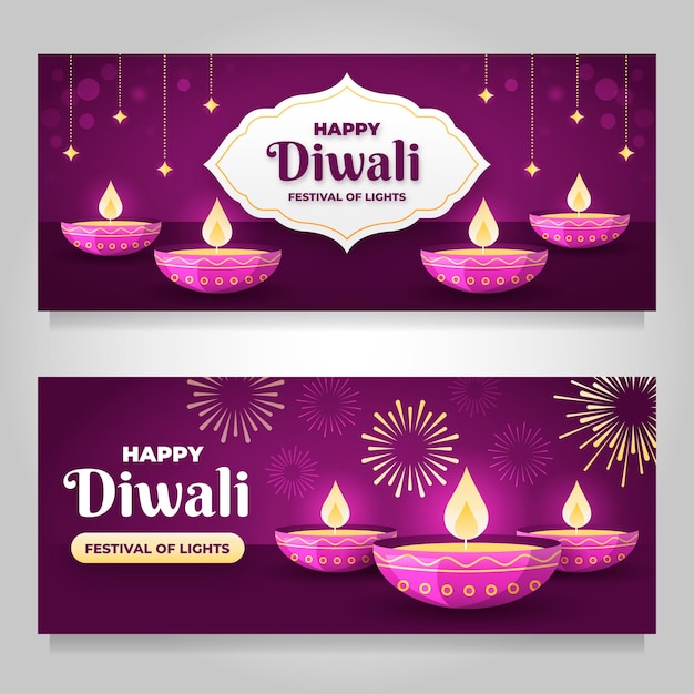 Concept De Bannières Diwali