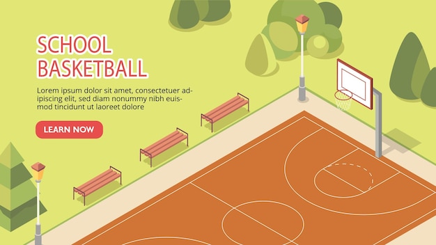 Concept De Basket-ball Scolaire