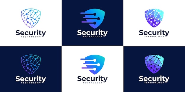 Concept de bouclier de sécurité. la sécurité sur Internet. collection de conception de logo