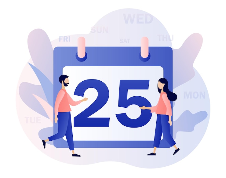 Vecteur concept de calendrier et d'horaire