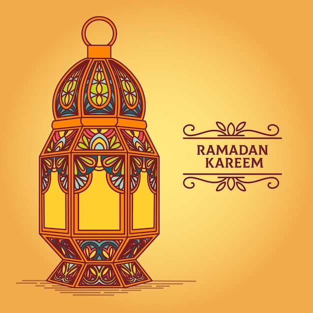 Vecteur concept de célébration du ramadan dessiné à la main