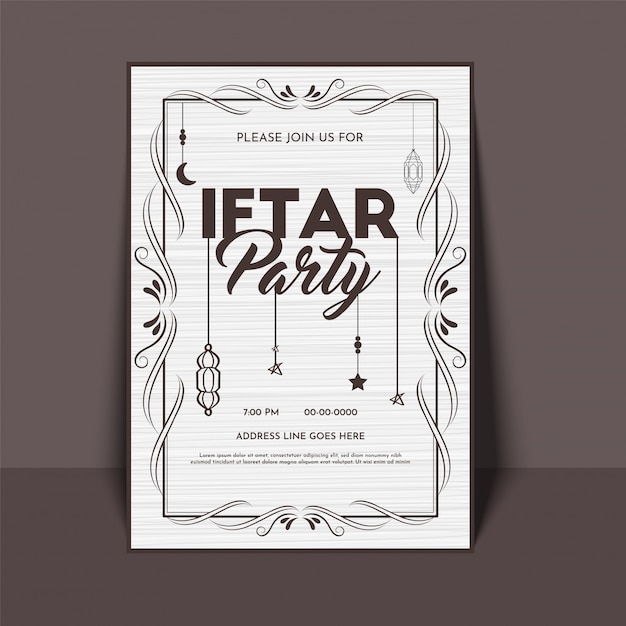 Vecteur concept de célébration fête iftar avec lanterne suspendue