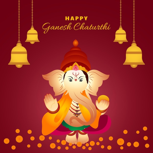 Concept De Célébration Heureux Ganesh Chaturthi