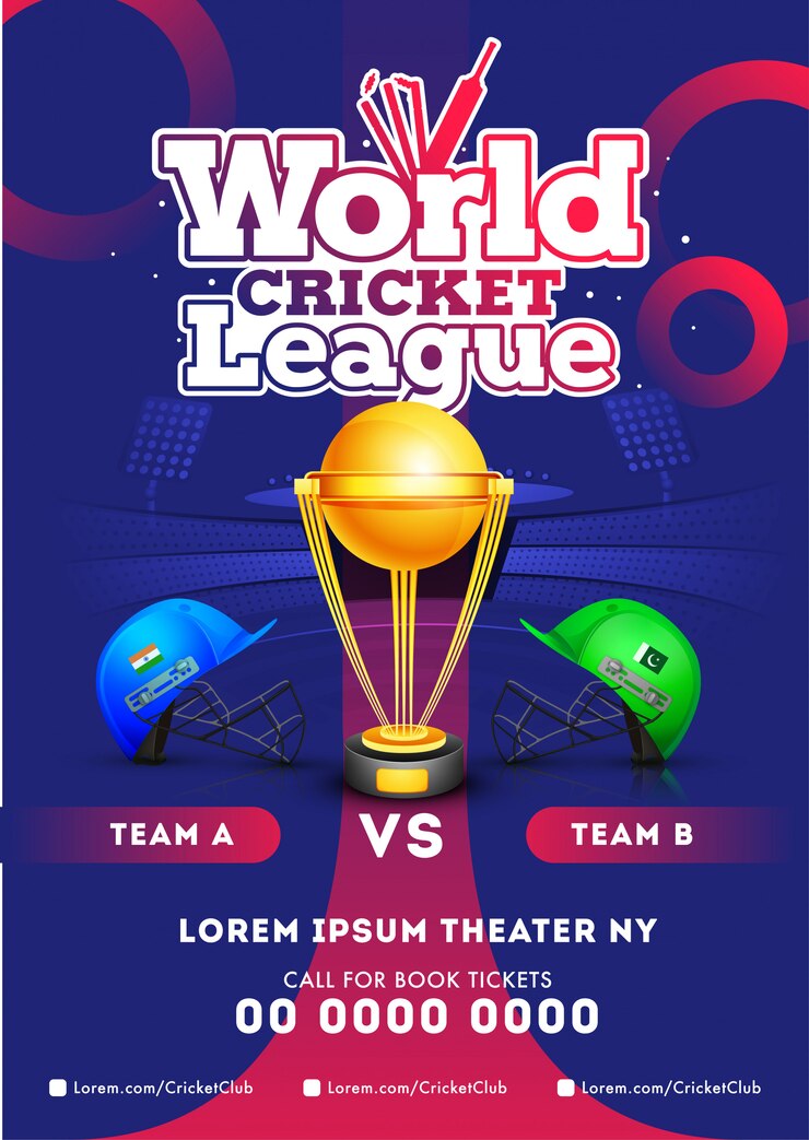 Vecteur concept de championnat de cricket.