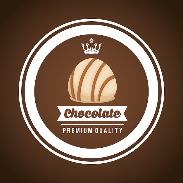 Concept De Chocolat Avec Design D'icône Douce, Illustration Vectorielle Illustration 10 Eps.